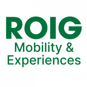 Logotipo ROIG mobility & experiences compacto centrado positivo